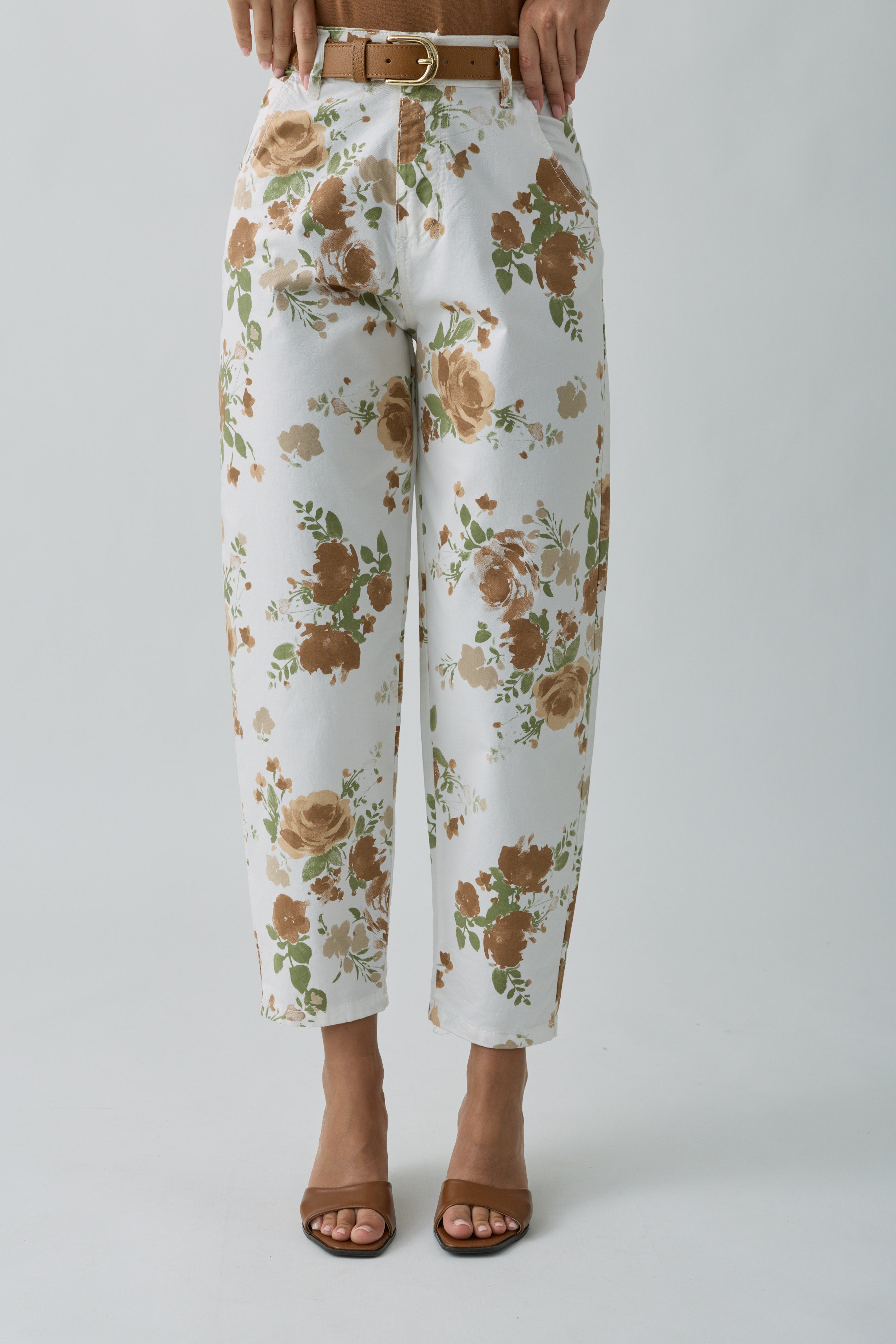 Pantalone Fiori Panna