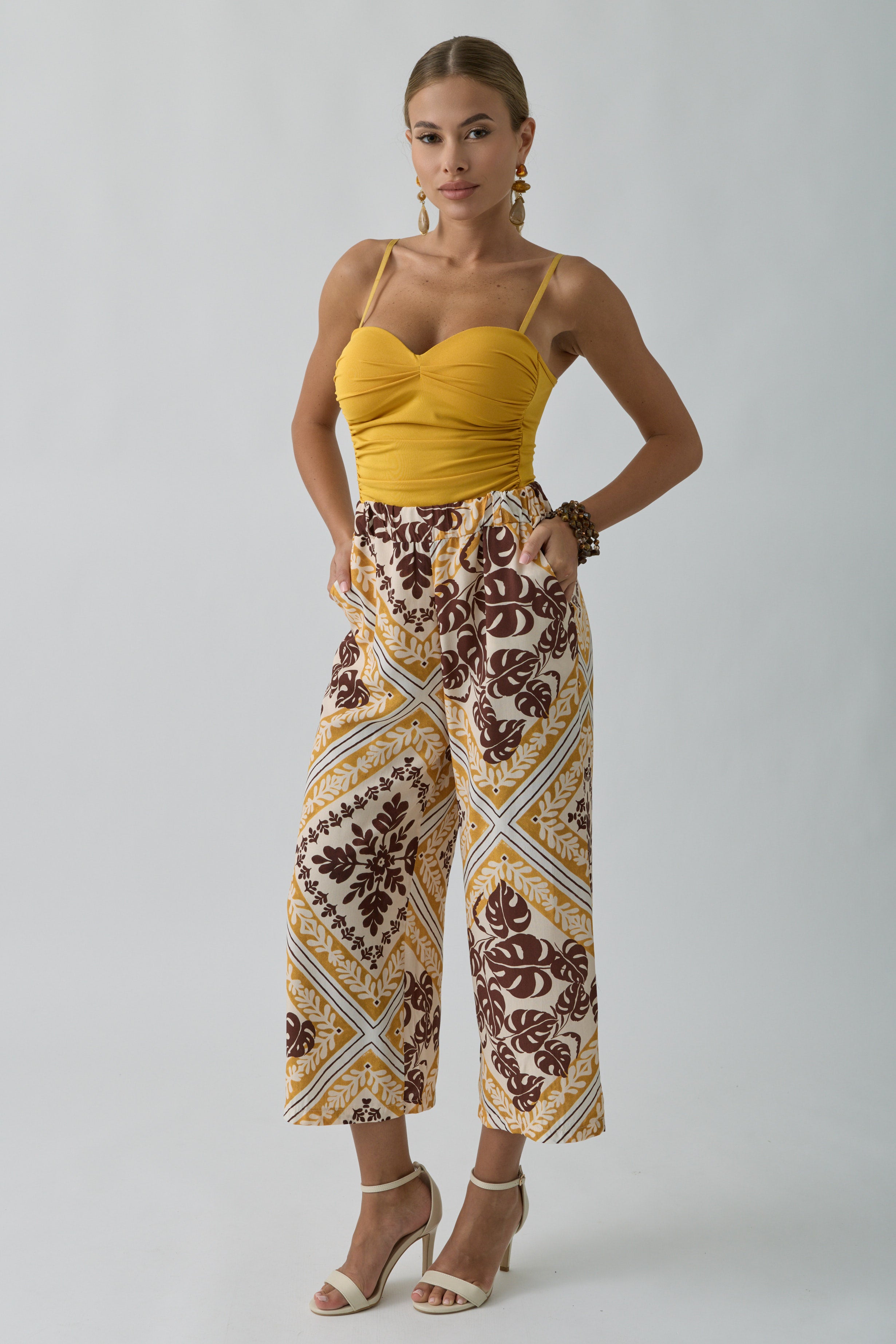 Body Con Arriccio Ocra