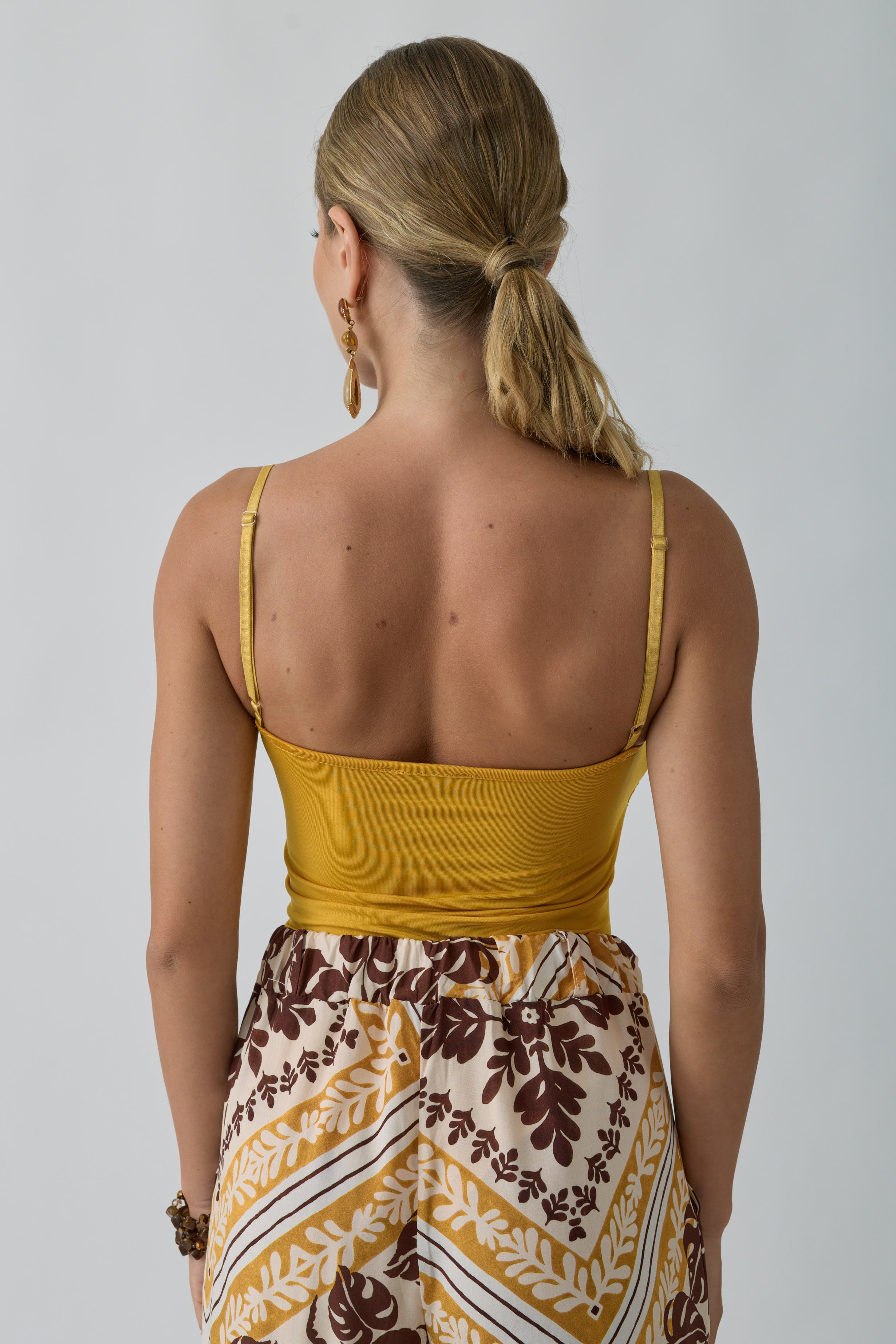 Body Con Arriccio Ocra