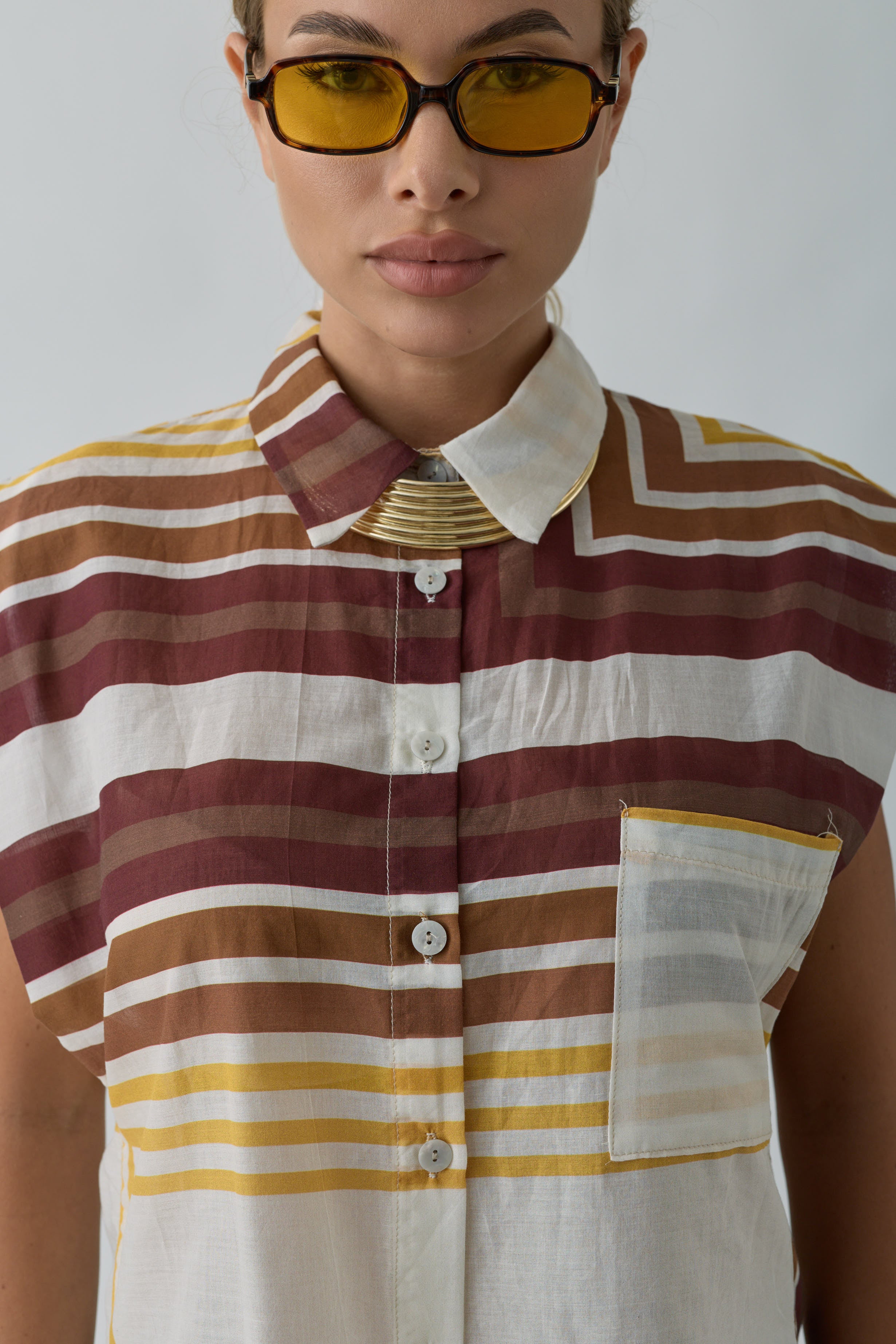 Camicia Mondrian Bordeaux
