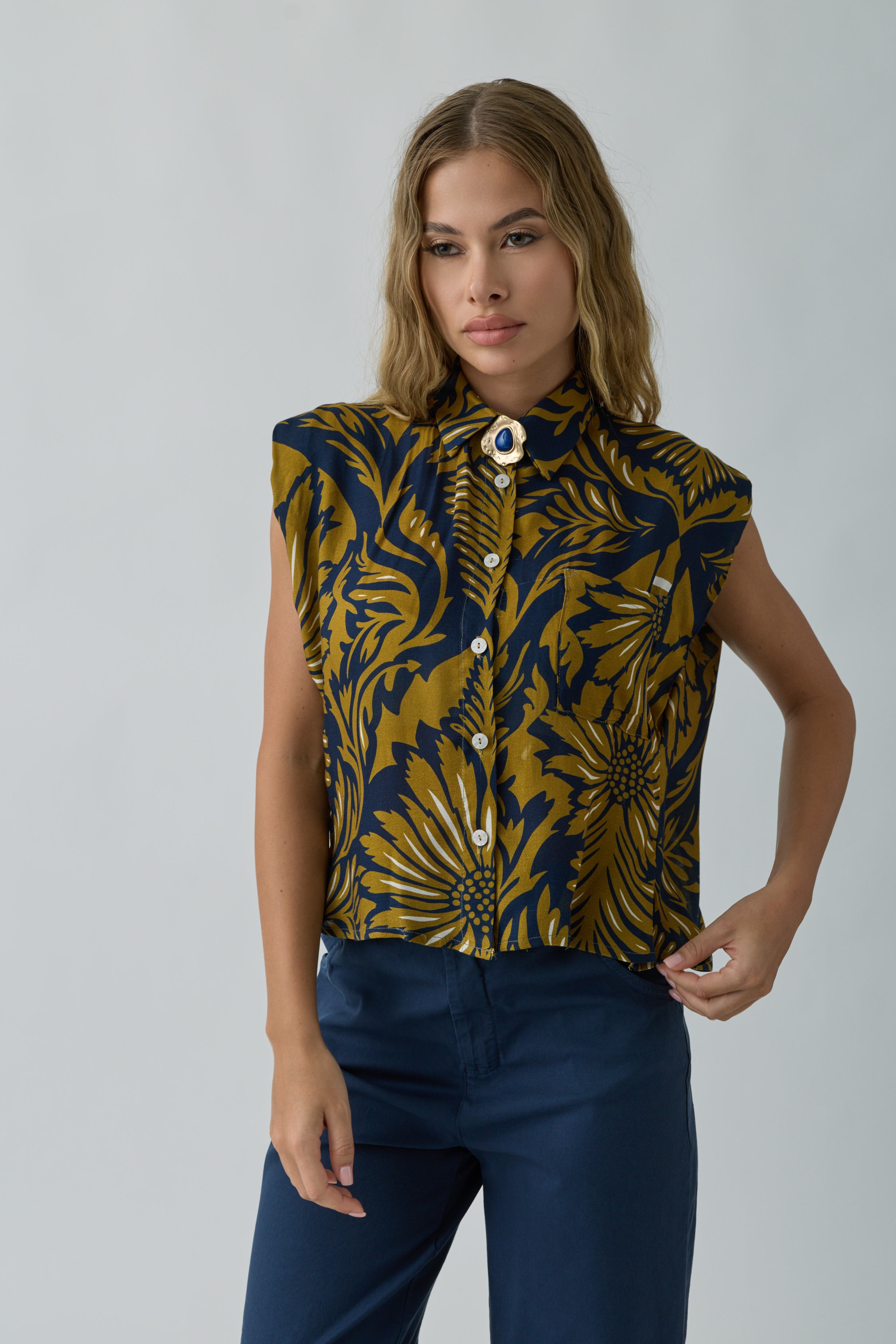 Camicia Arabesque Blu