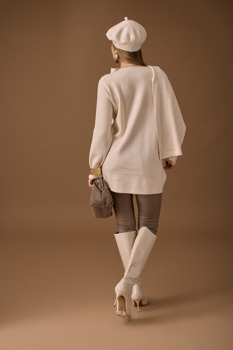 Pantalone Skinny Ecopelle Fango