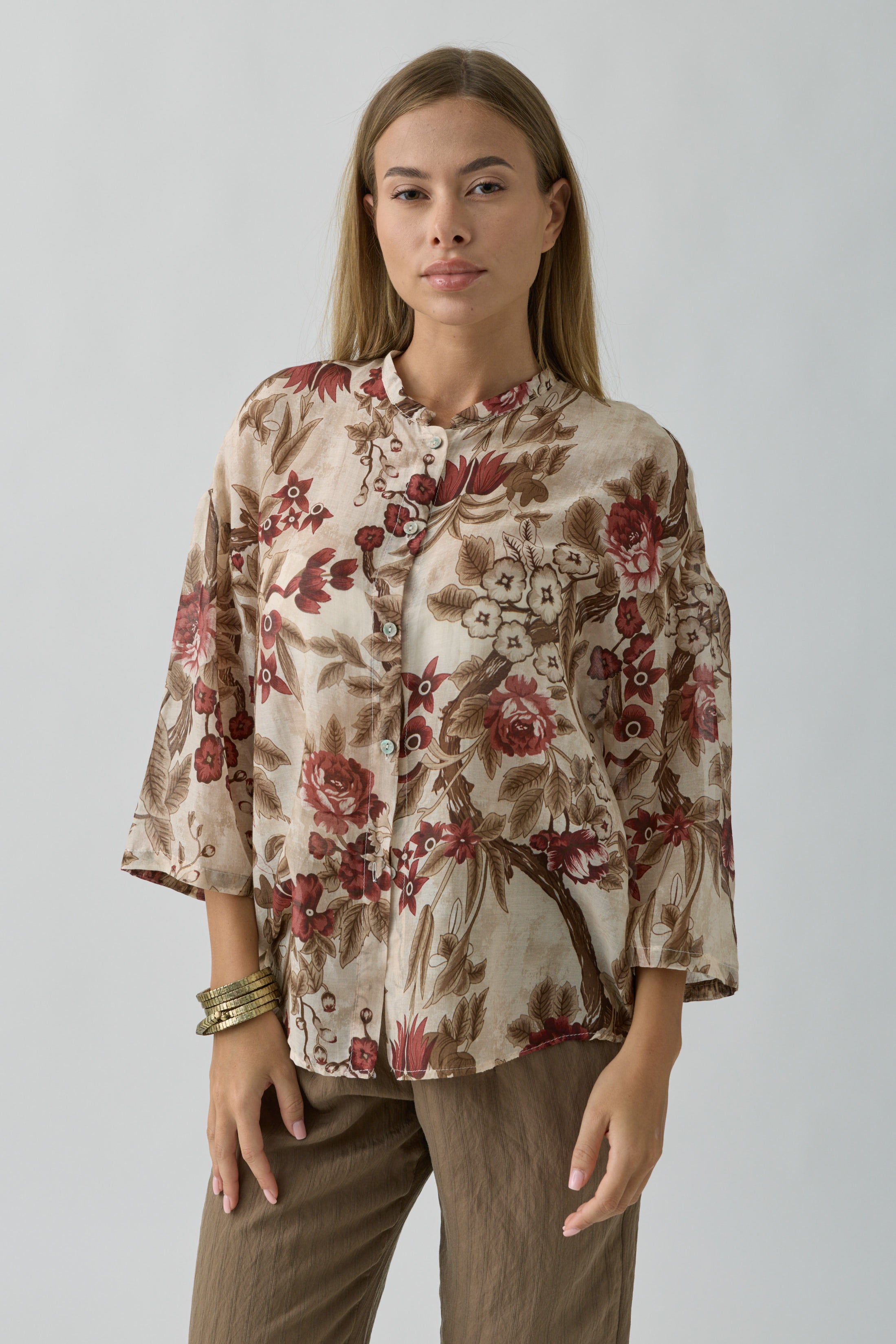 Camicia Bird Bordeaux