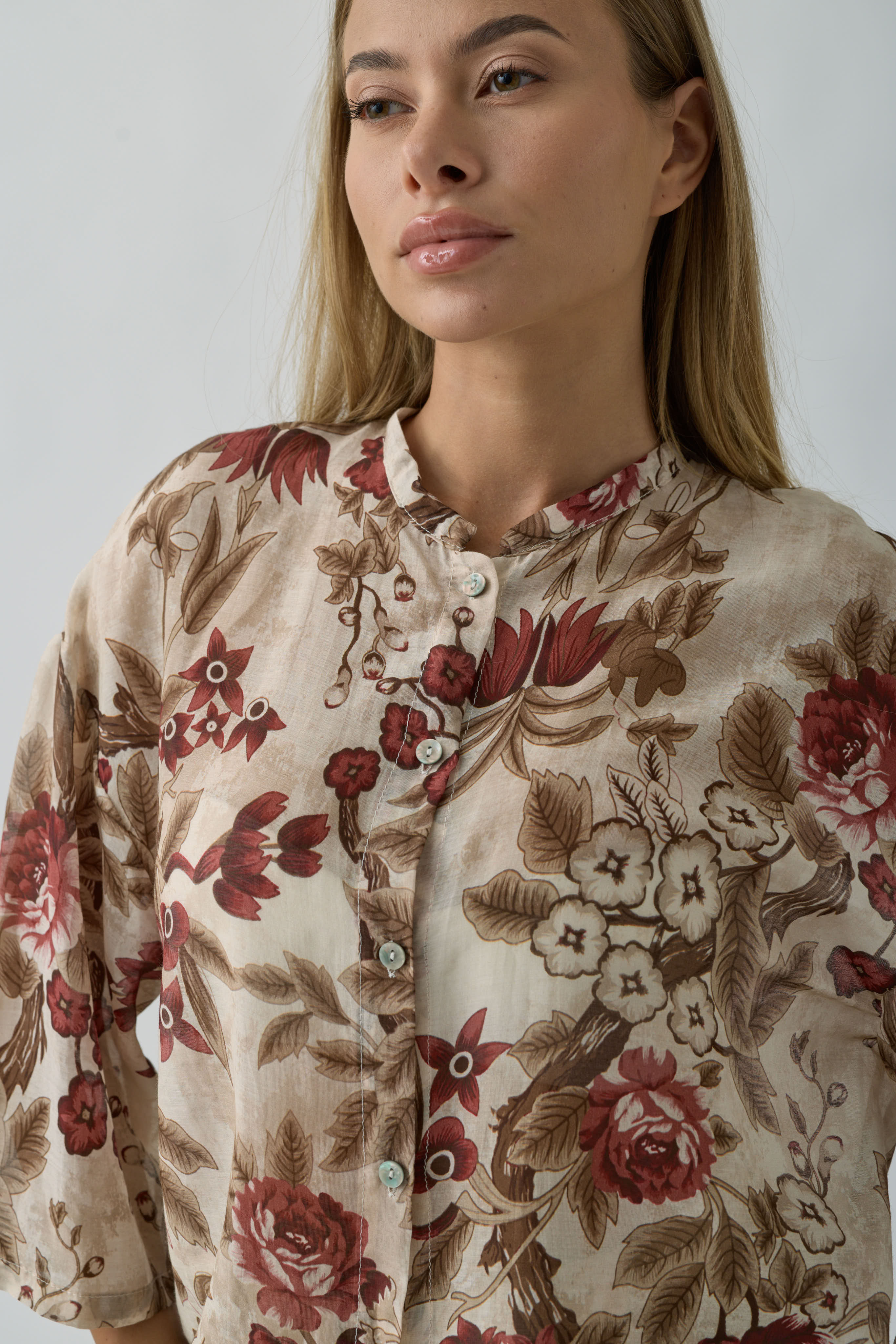 Camicia Bird Bordeaux