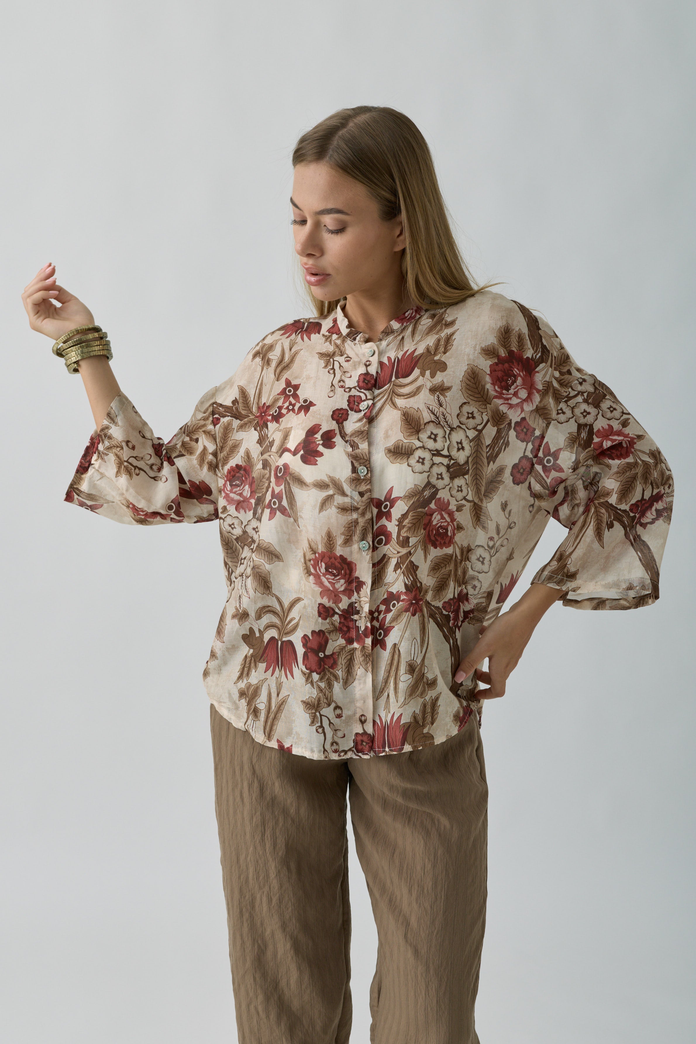 Camicia Bird Bordeaux