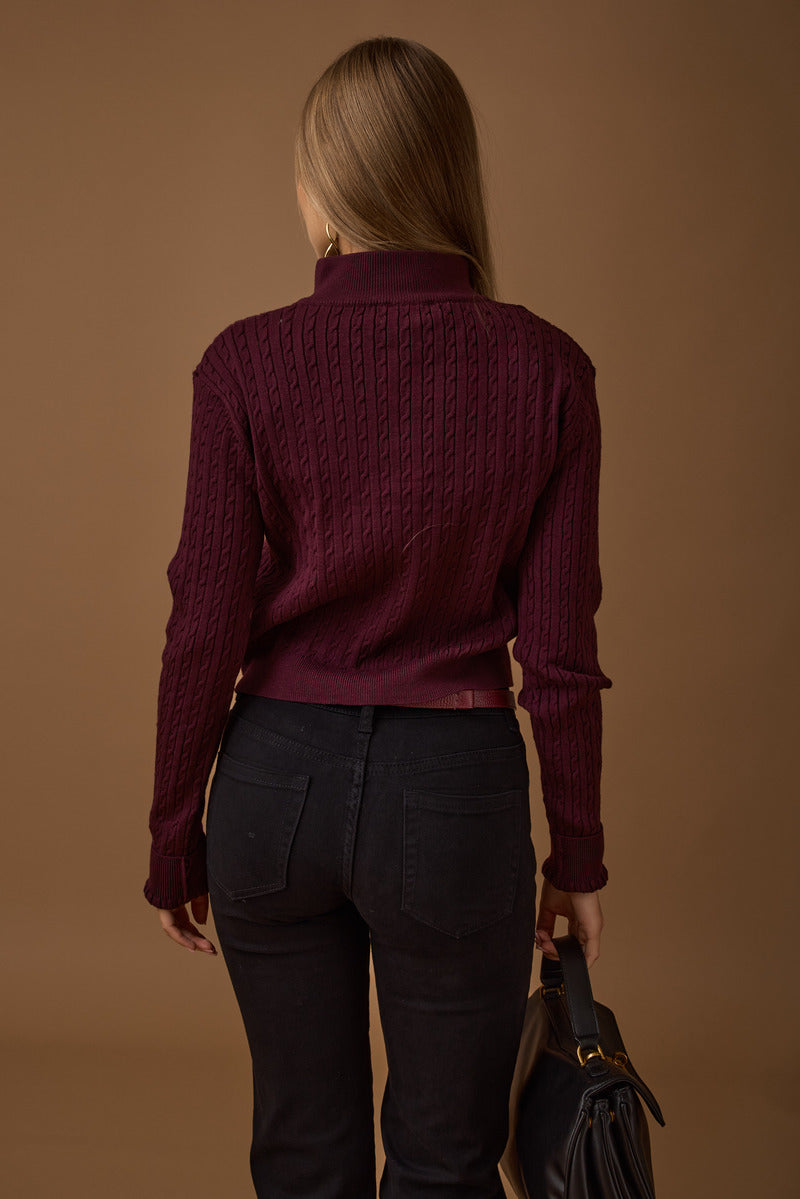 Pull Trecce Con Zip Vinaccio
