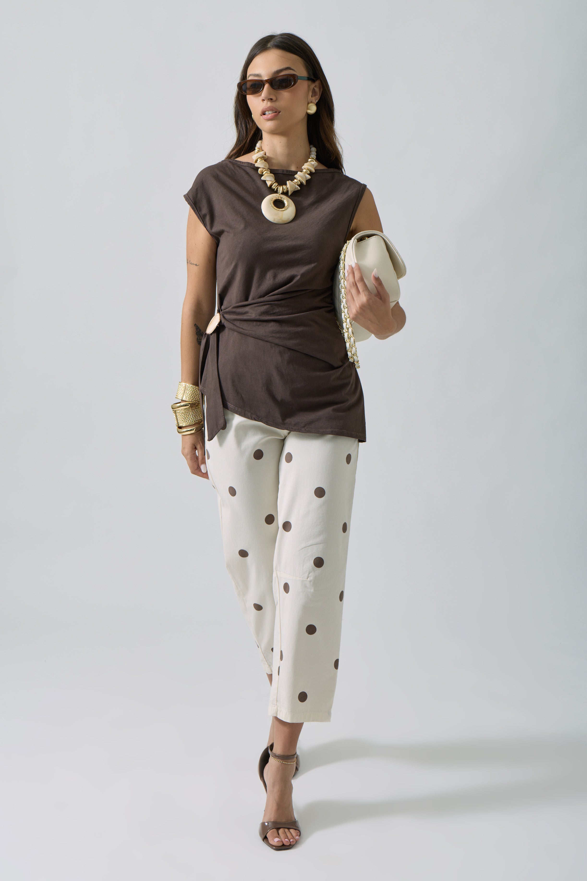 Pantalone Moka Testa Di Moro