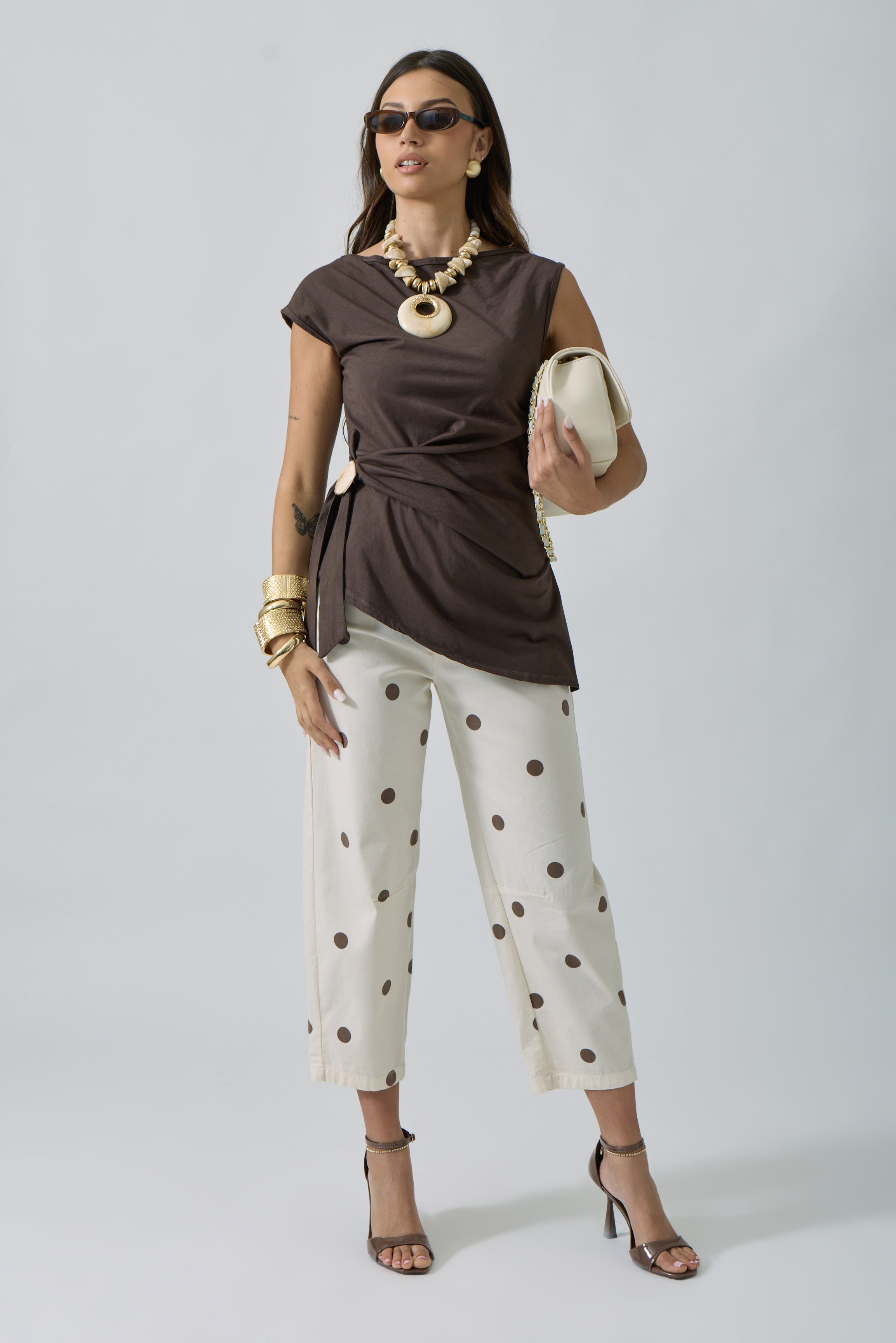 Pantalone Moka Testa Di Moro