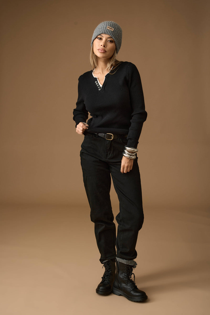 Pantalone Boyfriend Nero
