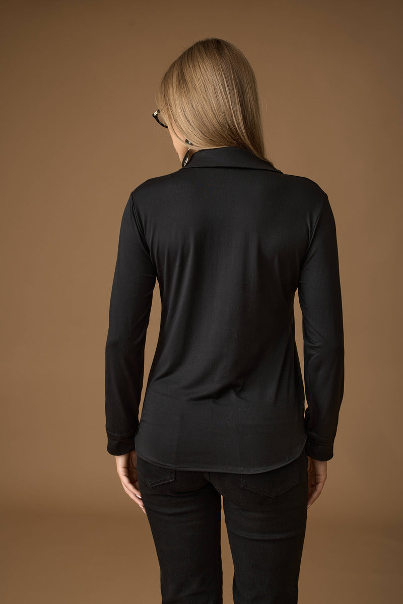 Camicia In Maglia Nero