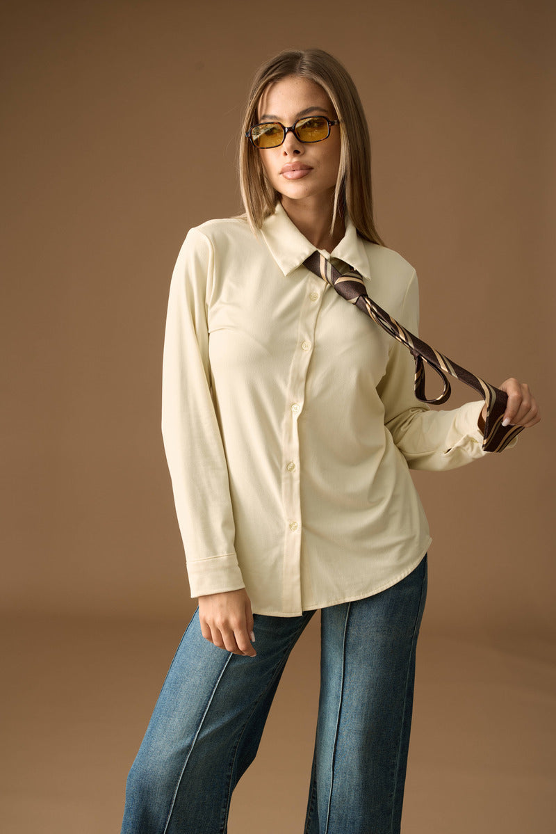 Camicia In Maglia Giallo