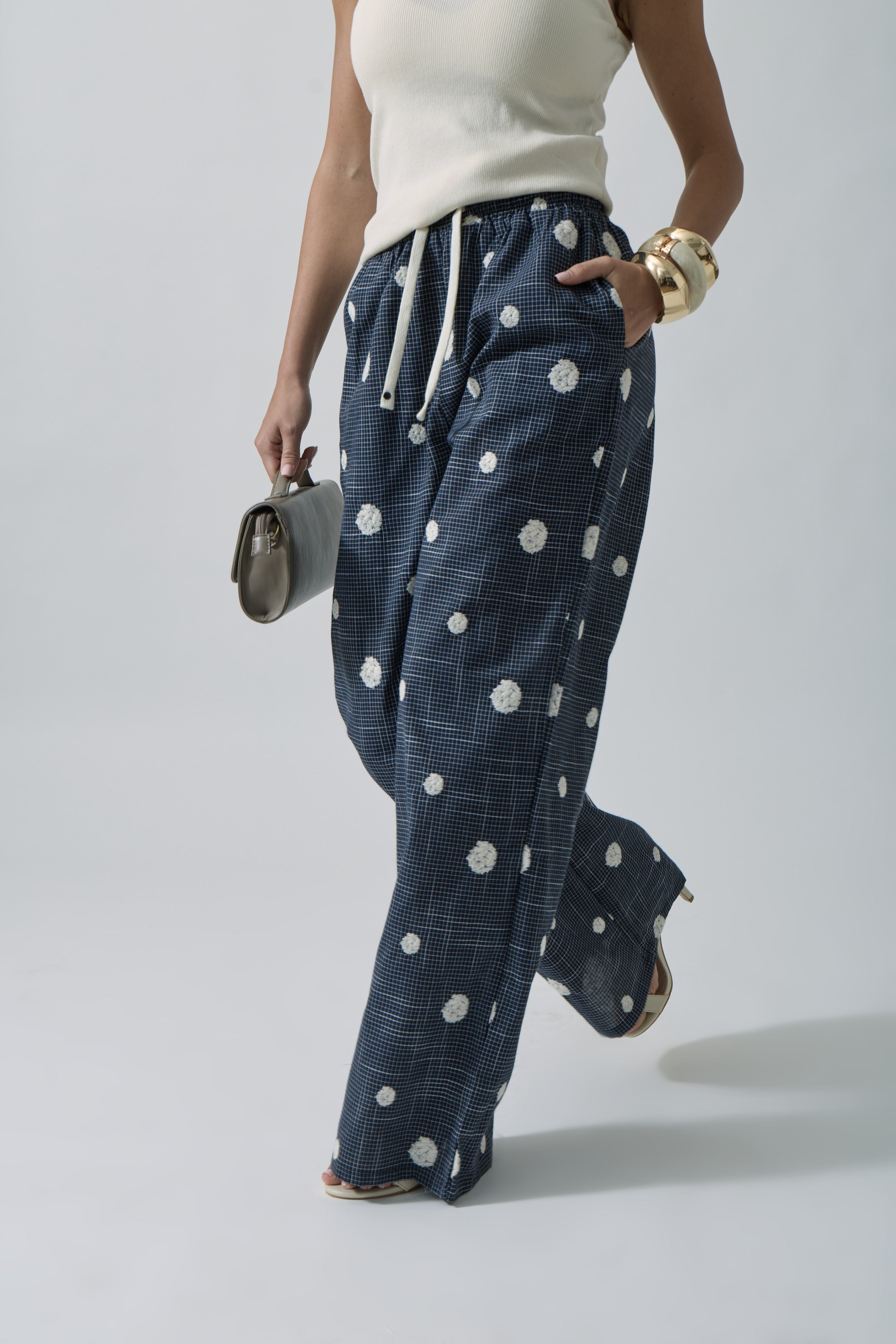 Pantalone Pois Blu