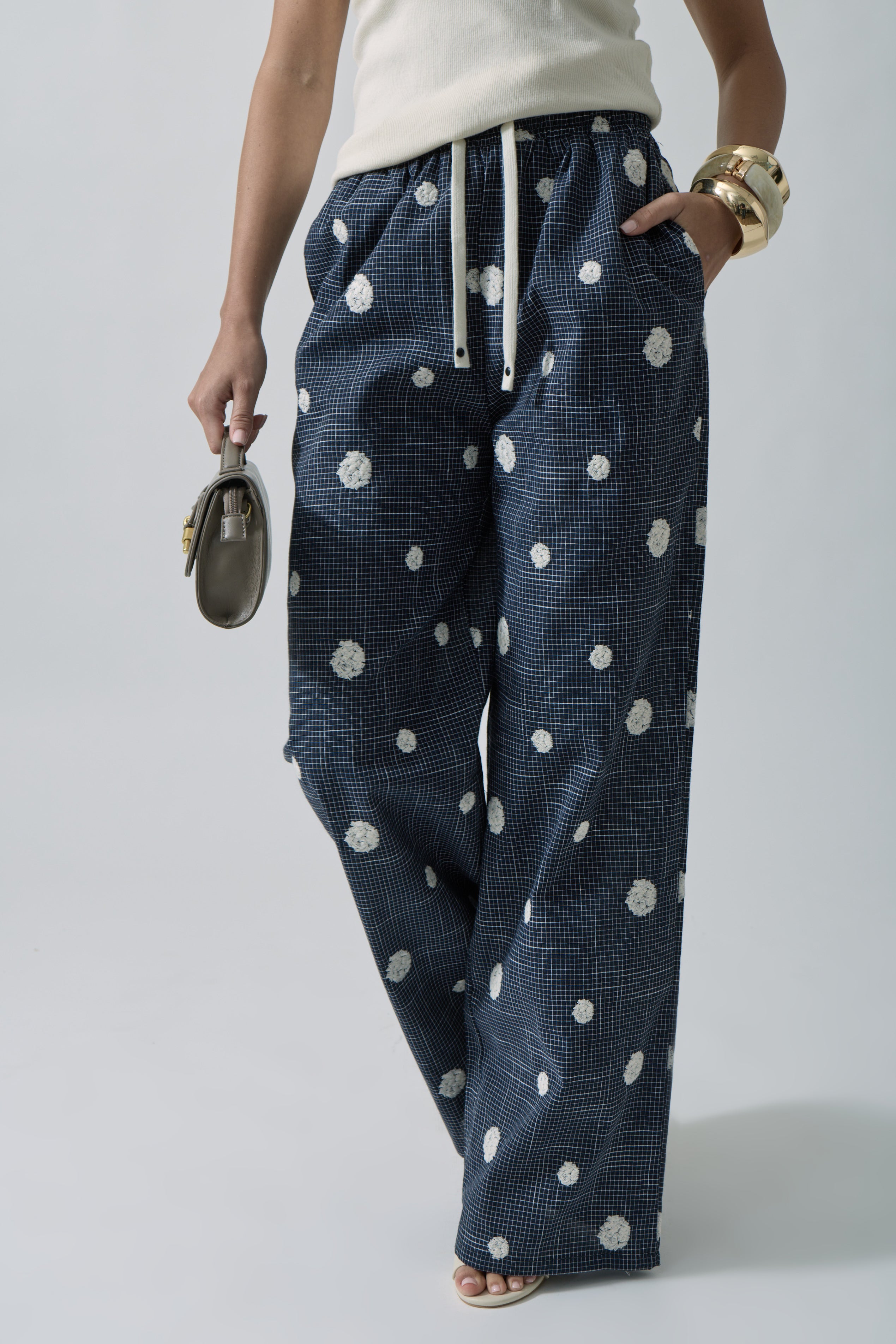 Pantalone Pois Blu
