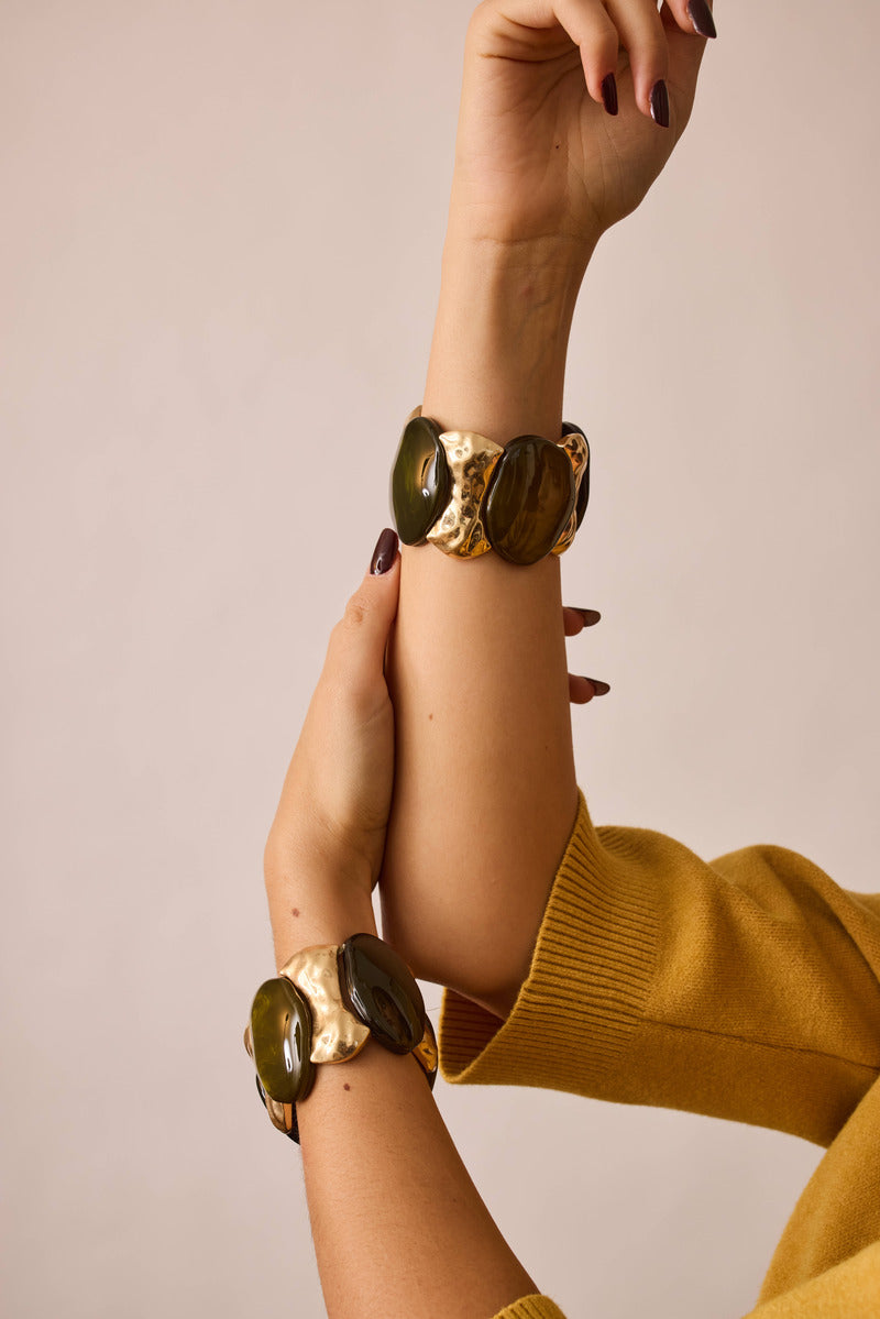 Bracciale Con Pietre Verde