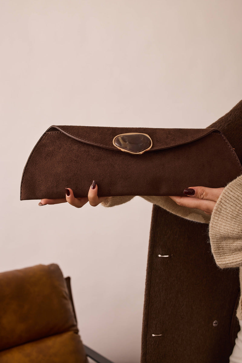 Clutch Con Pietra Testa Di Moro