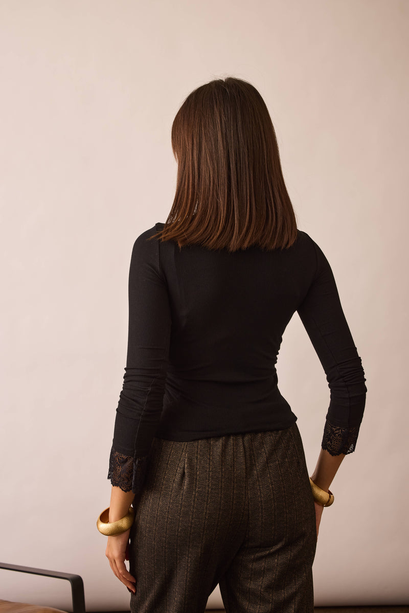 Maglia Fiocco Pizzo Nero PREORDINA