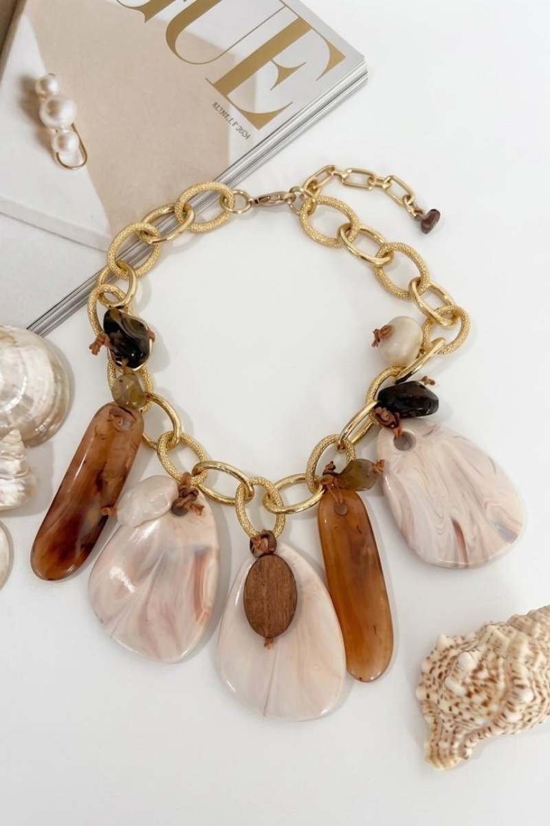 Collana Pietre Beige