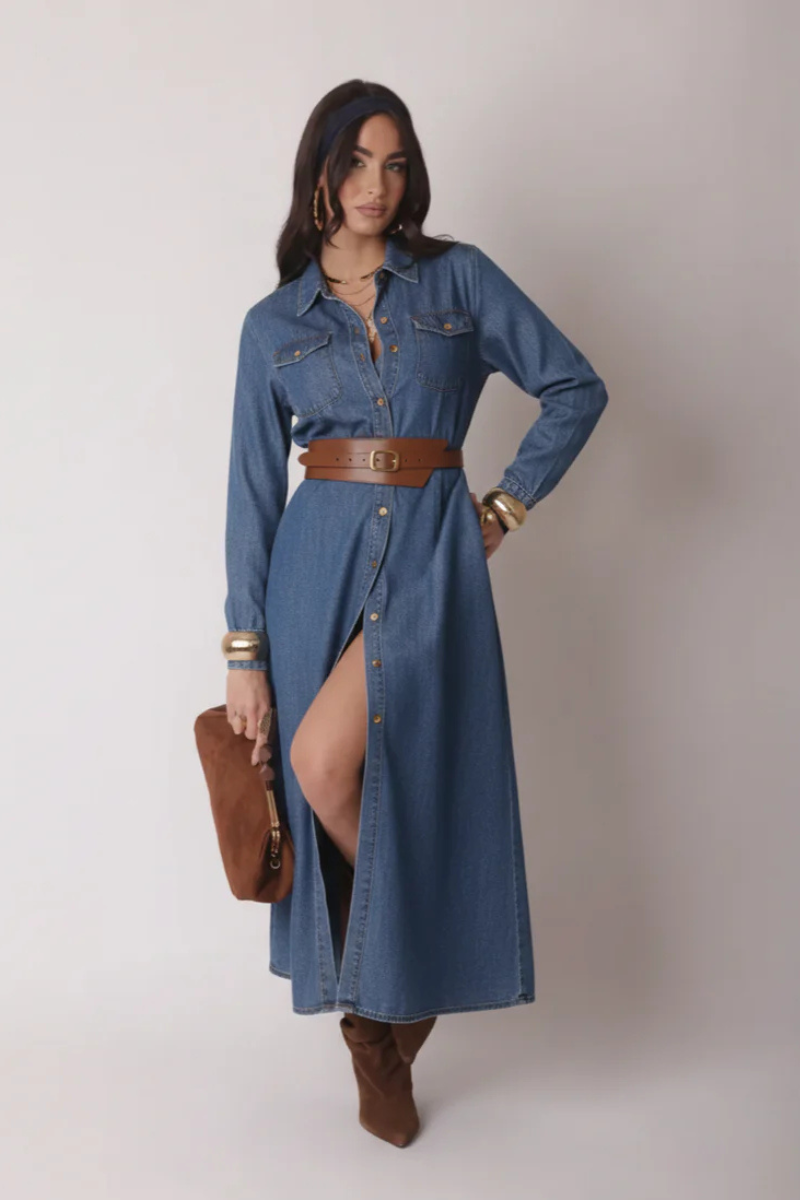 Chemisier Elisa Denim Chiaro