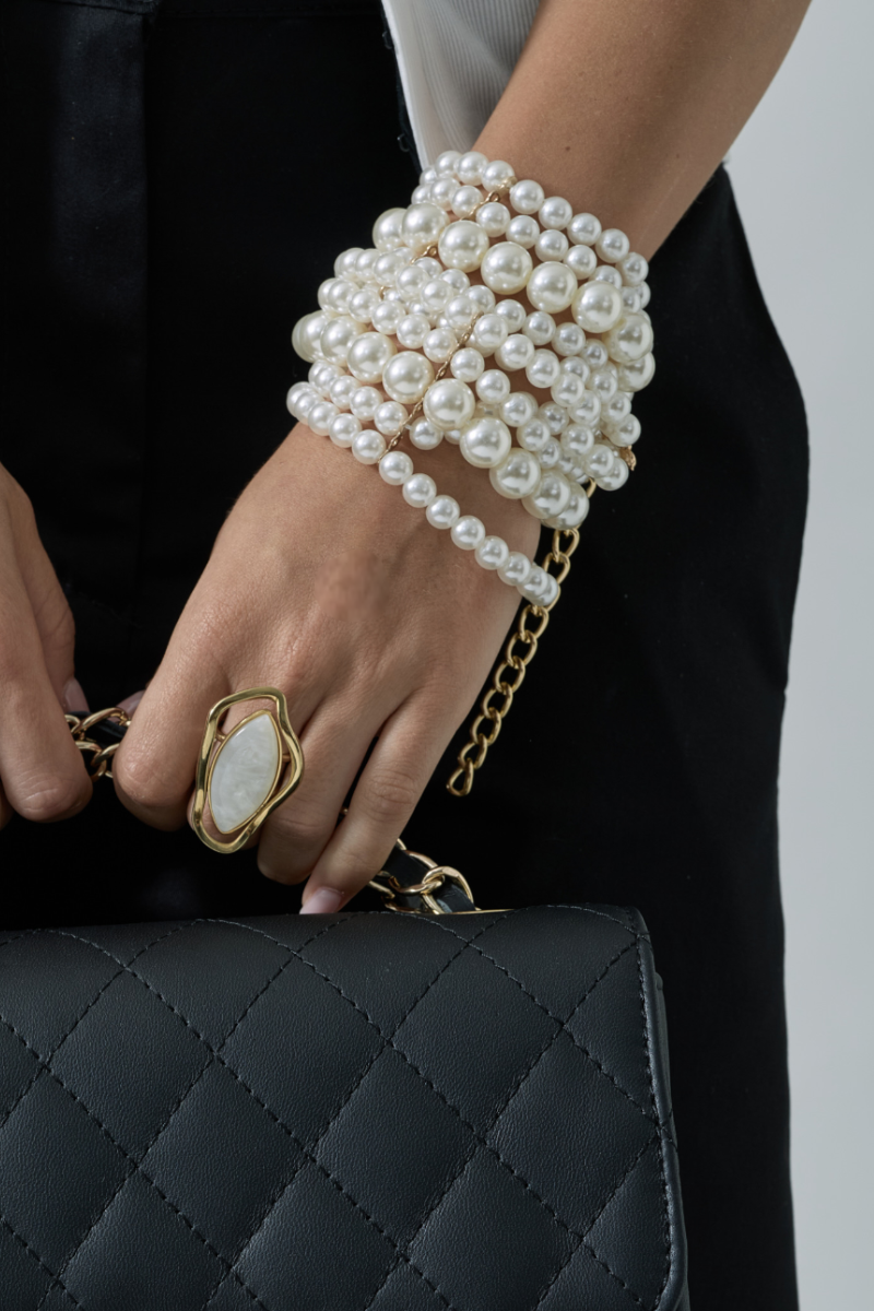 Bracciale Perle Bianco