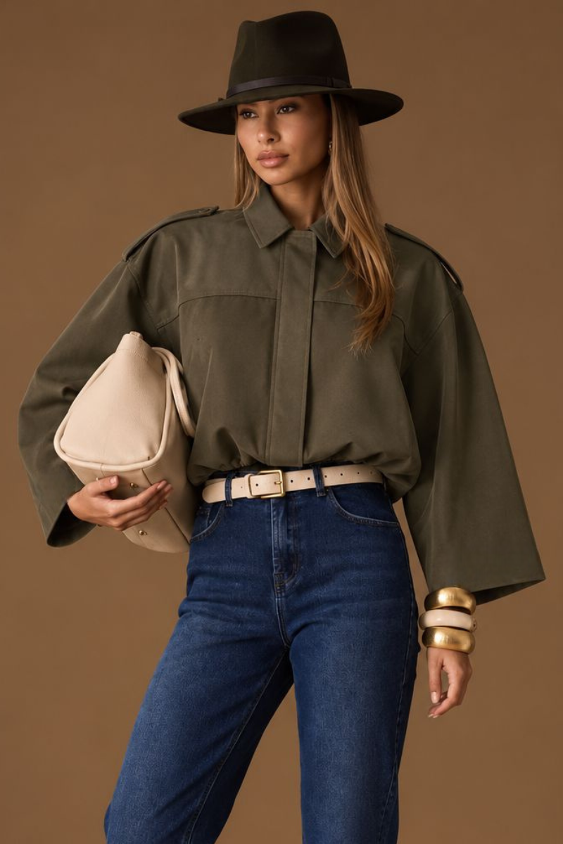Bomber Scamosciato Verde Militare