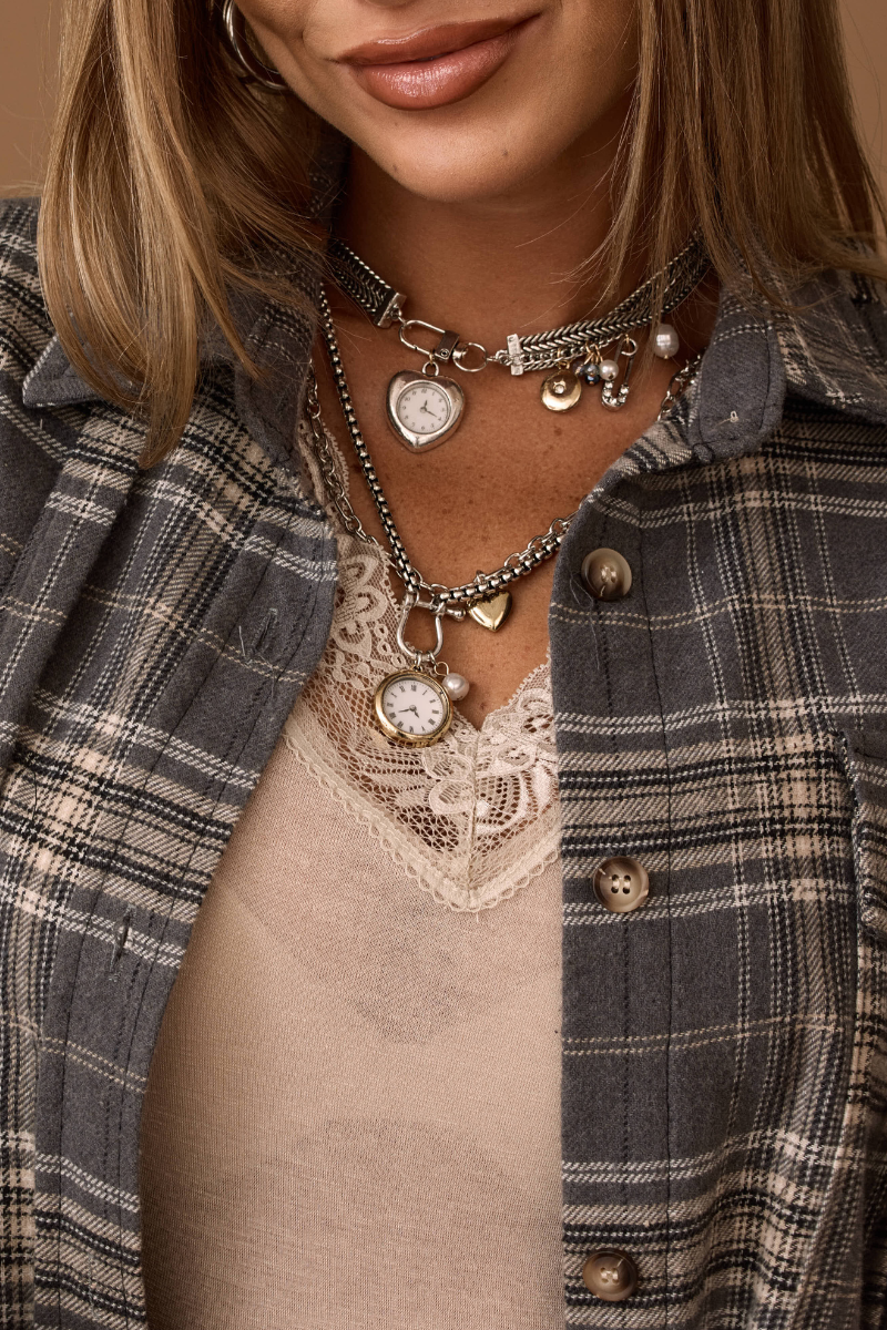 Collana Clock Argento