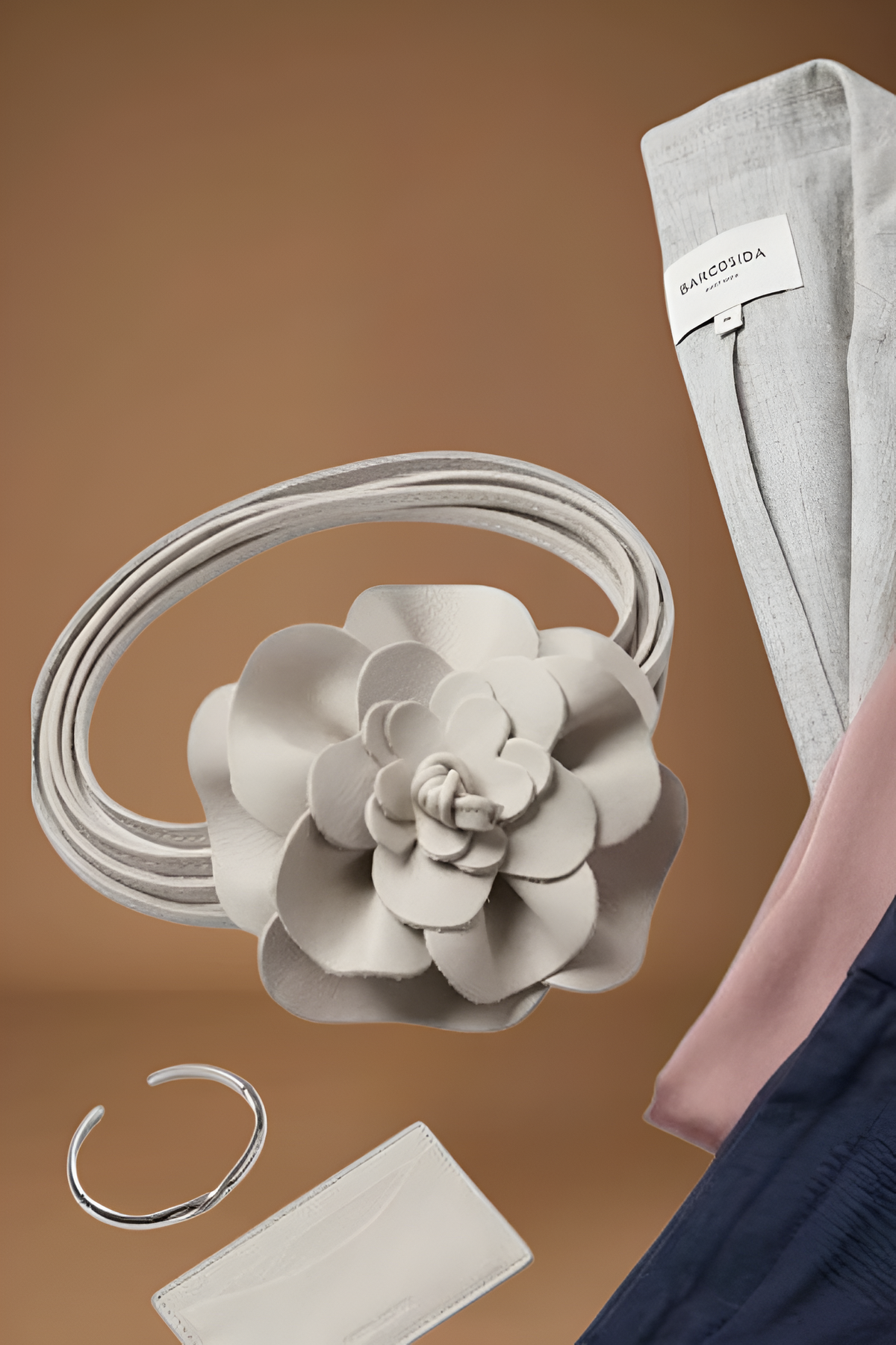 Cintura Fiore Beige Chiaro