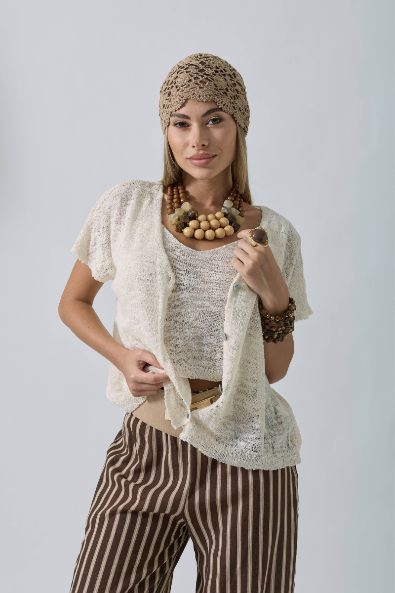 Cardigan Nora Beige Chiaro