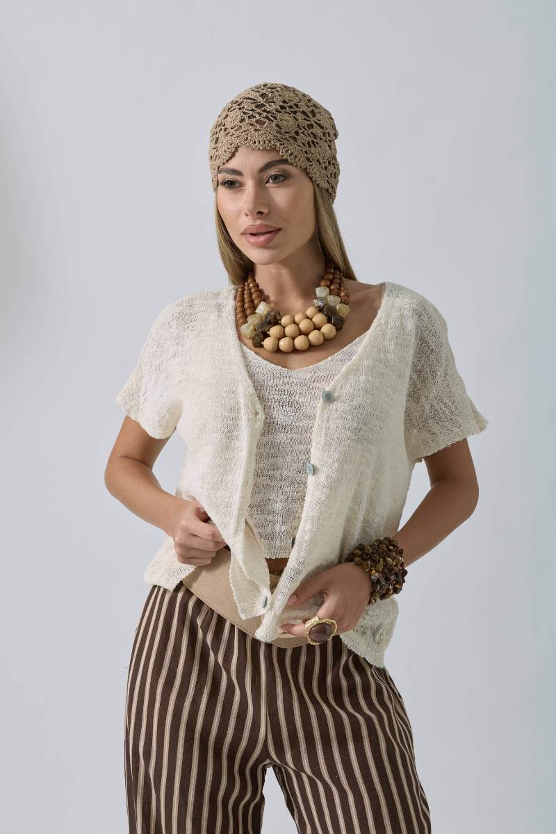 Cardigan Nora Beige Chiaro