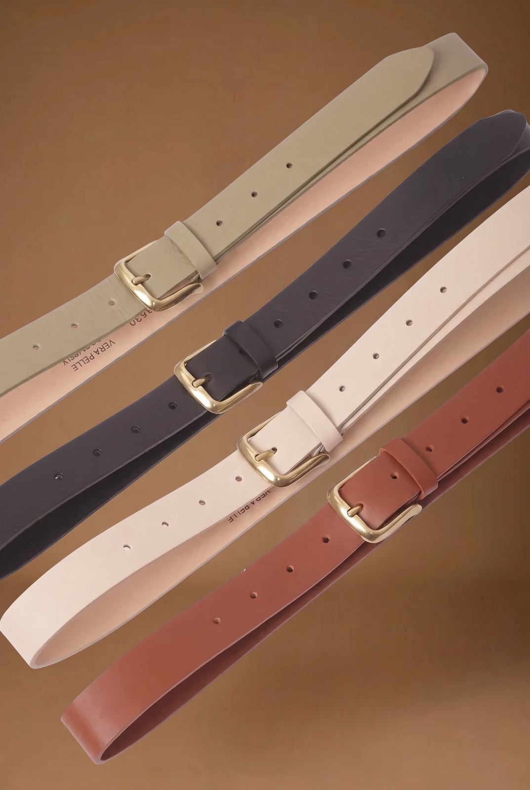 Cintura In Pelle Latte