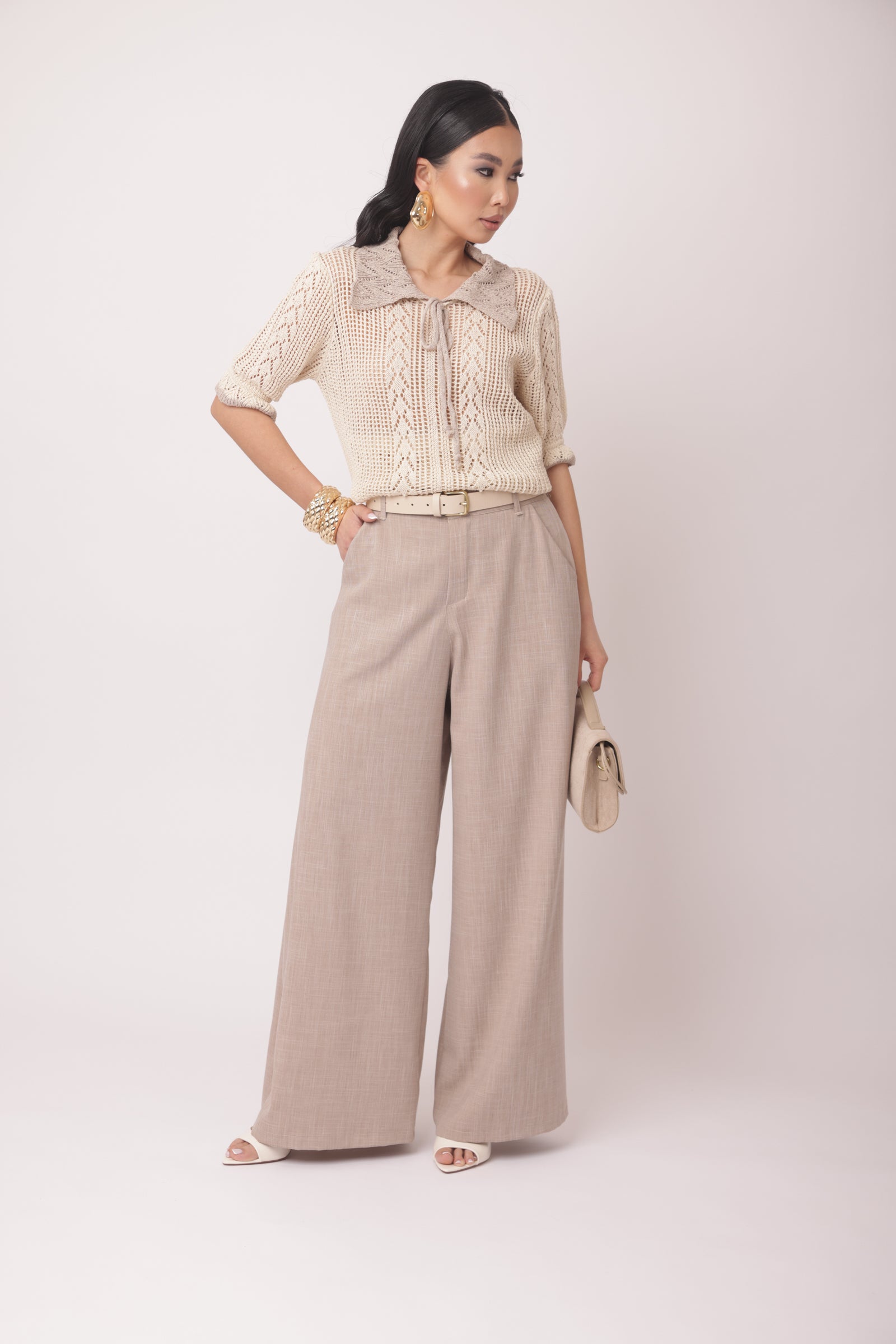 Pantalone Denise Fango Chiaro