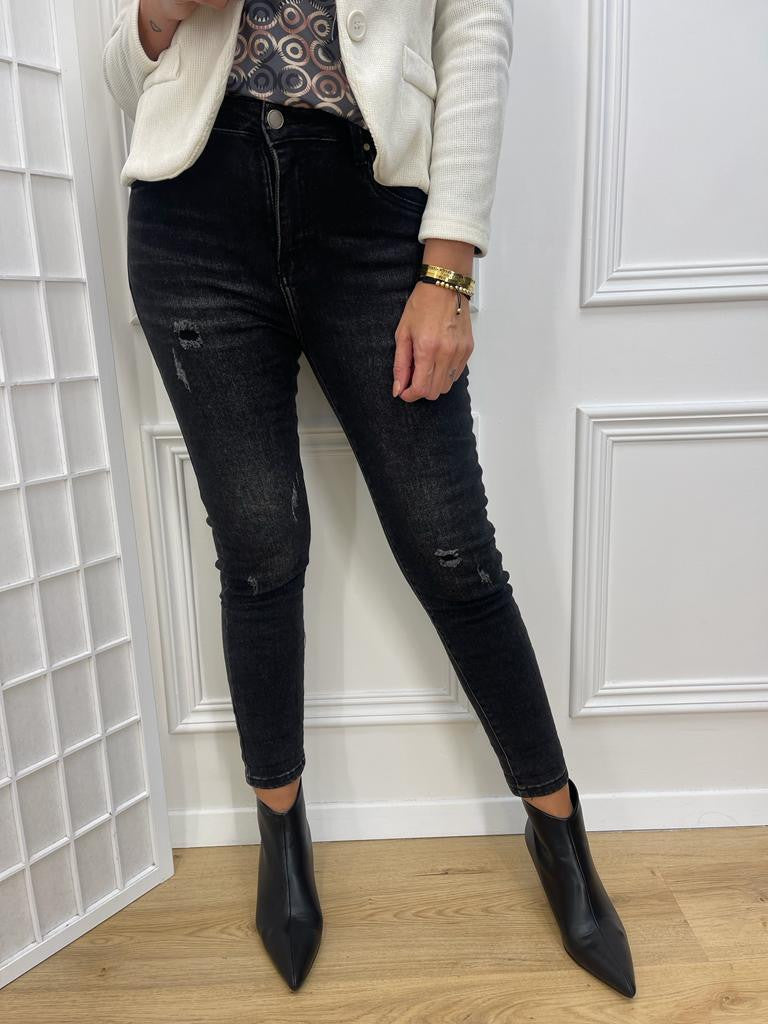 jeans con strappetti grigio